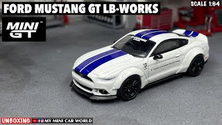 『MY MINI CAR WORLD』UNBOXING MINI GT 1/64 FORD MUSTANG GT LB-WORKS