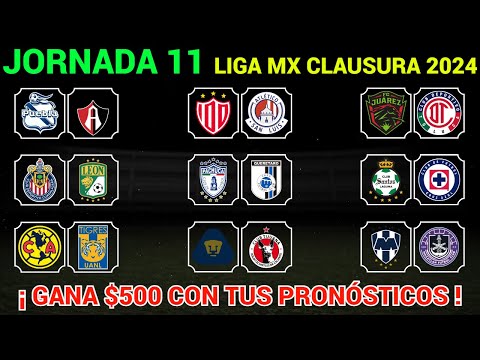 PRONÓSTICOS JORNADA 11 Liga MX CLAUSURA 2024 @Dani_Fut