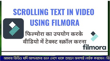 How to Add a Scrolling Text Effect in Your video using filmora 9