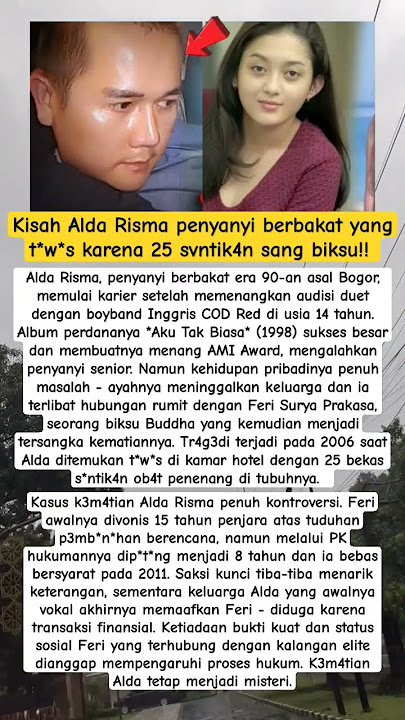kisah Alda Risma, penyanyi berbakat era 90-an asal Bogor, memulai karier setelah memenangkan audisi