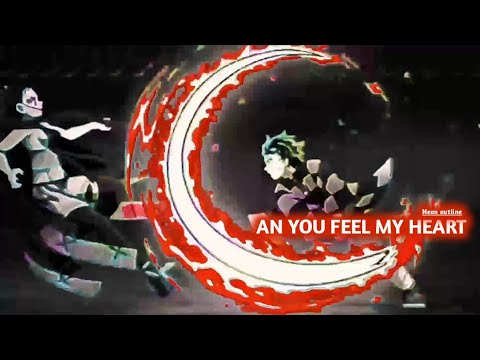 Can You Feel My Heart - Tanjiro Short Edit - Neon Outline | Halftone Dot Edit