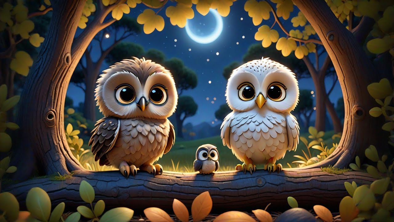 Six Baby Owls Read at Night | Bedtime Reading Song for Kids | Owl Storytime Nursery Rhyme