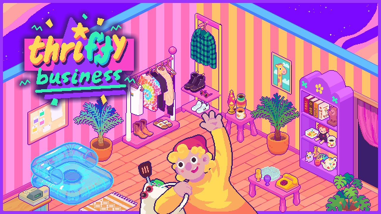 running a colourful 90s thrift shop! 🛍️ | thrifty business demo playthrough 👒