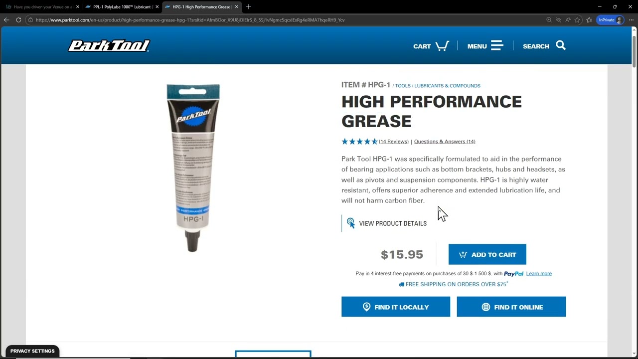 Good grease for bicycle bearings - wheel hub, pedals, headset