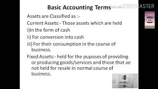 Basic terms used in accounting part 1