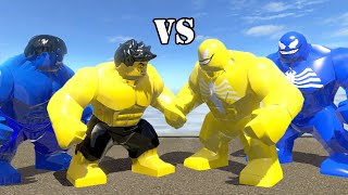 Who is The Best? Yellow Venom &amp; Blue Venom OR Yellow Hulk &amp; Blue Hulk?  - Epic LEGO Transformations!
