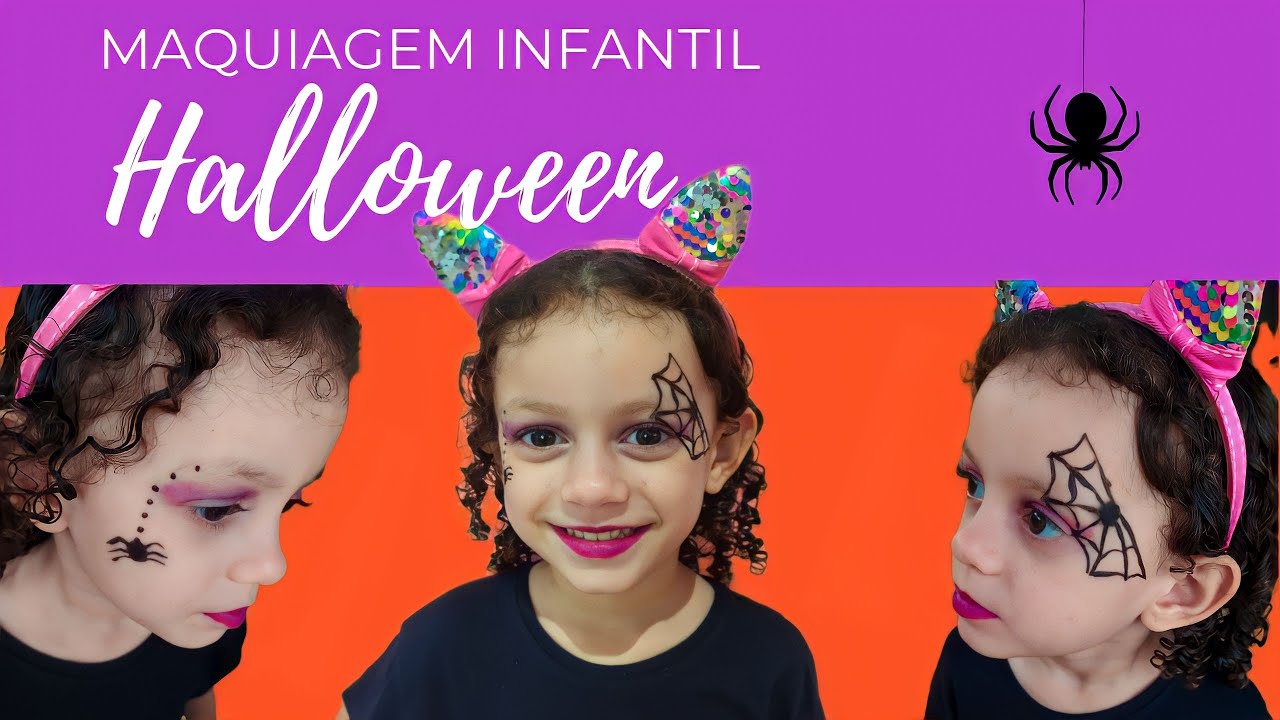 Halloween: Aprenda a fazer maquiagem infantil de aranha