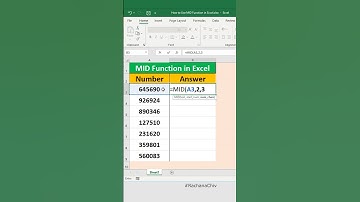 How to Use MID Function in Excel #excel #shorts