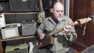 Blues Shuffle auf der dreisaitigen Cigar Box Guitar, Stimmung in offenem G also G d g.