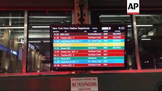 Raw: Minor Train Derailment At NY's Penn Station