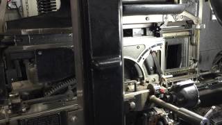 1956 Intertype C4 where the type is transferred to the first elevator.