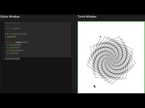 Twisted spiral in python turtle