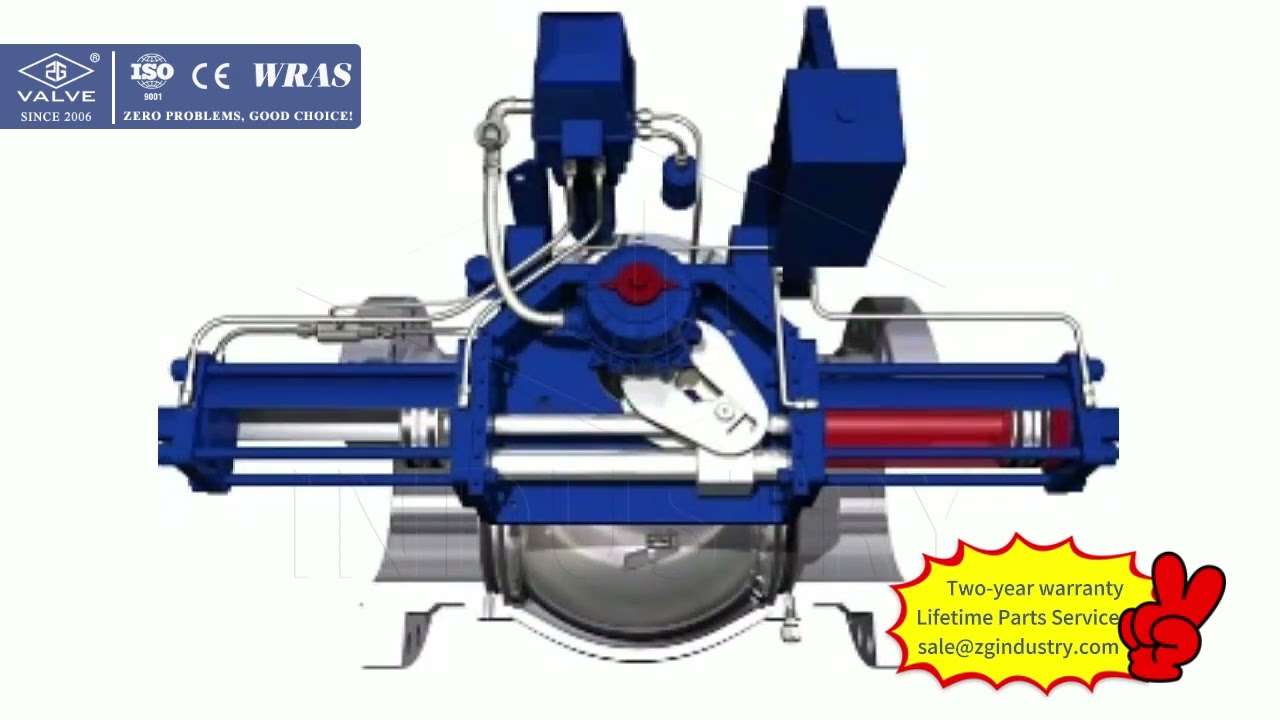 3D Showcase: Three-Dimensional Pneumatic Ball Valve | Operation & Flow Control Principles | ZG Valv