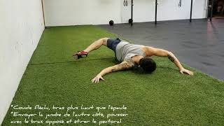 Scorpion pec stretch