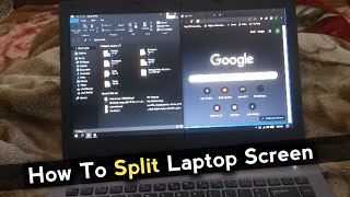 how to split laptop screen with keyboard shortcut keys | how to split laptop screen into two