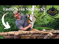 Imposanter Sägebock aus Baumstämmen! selber bauen | Mit Handsäge, Hammer &amp; Nagel im Basislager!