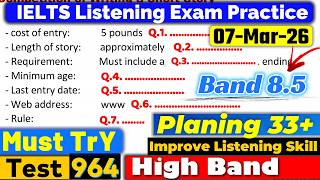 IELTS Listening Practice Test 2026 with Answers | Recent Exam - 07.03.2026