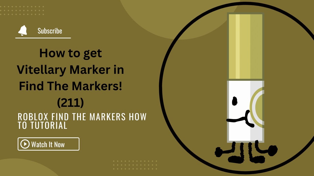 How to get Vitellary Marker in Find The Markers! (211) YouTube