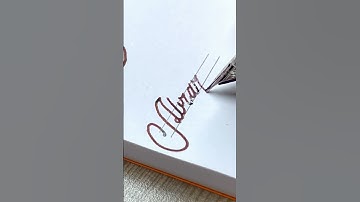 Abrar - name handwriting with fountain pen #satisfying #calligraphy #fountainpen #signature