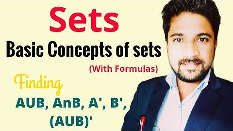 Sets - Finding Union, Intersection, Complement || Concepts of sets || Set theory || Sets formula