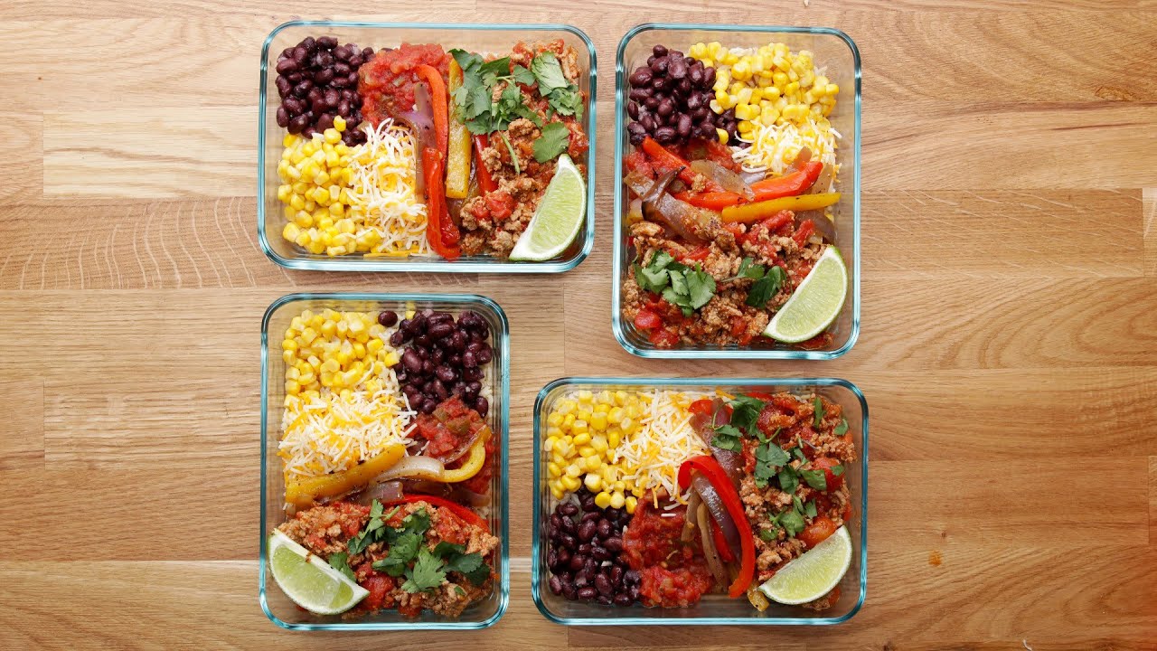 Weekday Meal-Prep Turkey Taco Bowls - YouTube