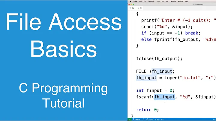 File Access Basics | C Programming Tutorial