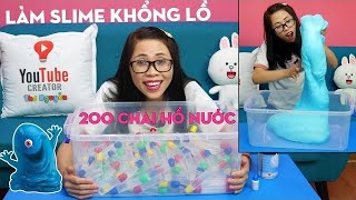 AI CÒN NHỚ HAY AI ĐÃ QUÊN? CHỊ THƠ  LÀM SLIME KHỔNG LỒ TỪ 200 CHAI HỒ NƯỚC