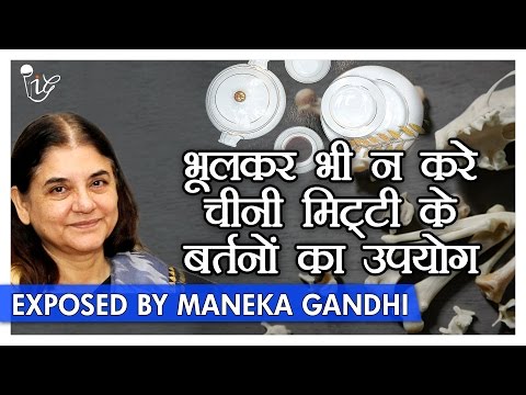 जानवरों की हड्डियों से बनते है चीनी मिट्टी के बर्तन | Maneka Gandhi Exposed Reality Of Bone China