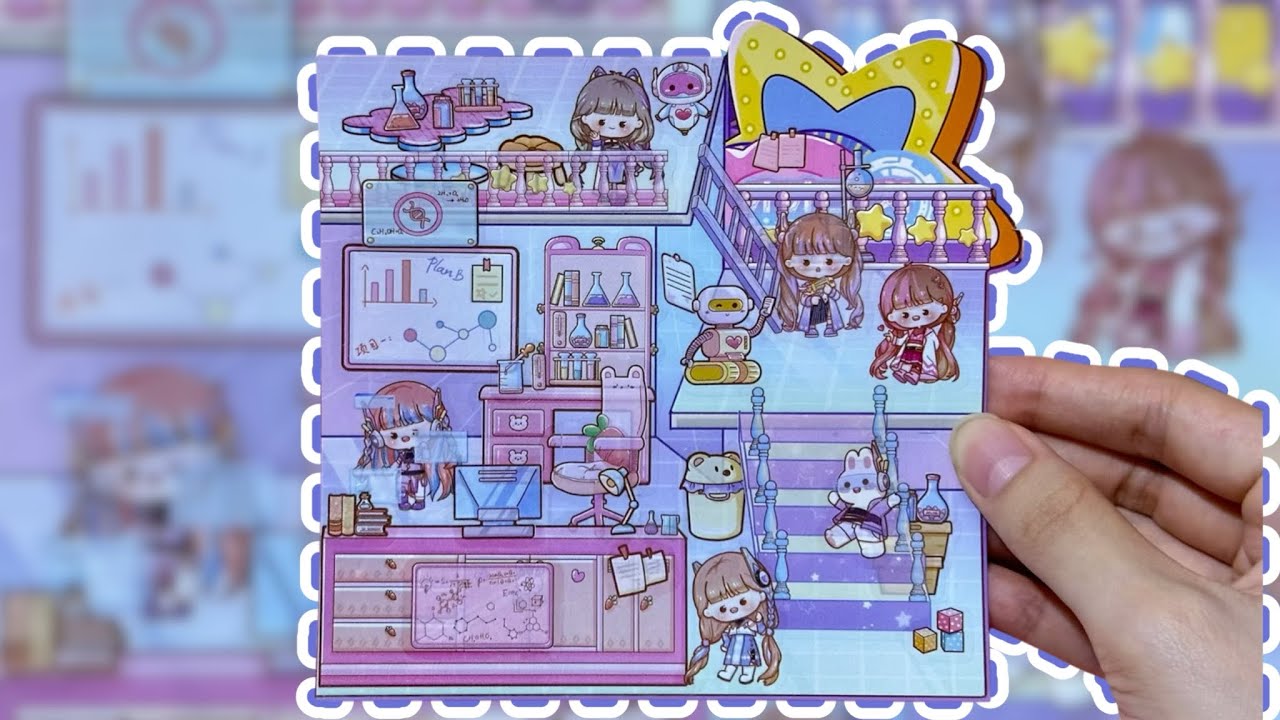 101-Relaxing DIY Dreamy Science Squad🥰✨️ 3D Sticker Stress Relief ASMR|Mooni Craft🌙