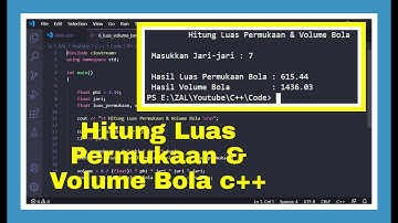 Menghitung Luas Permukaan dan Volume Bola c++
