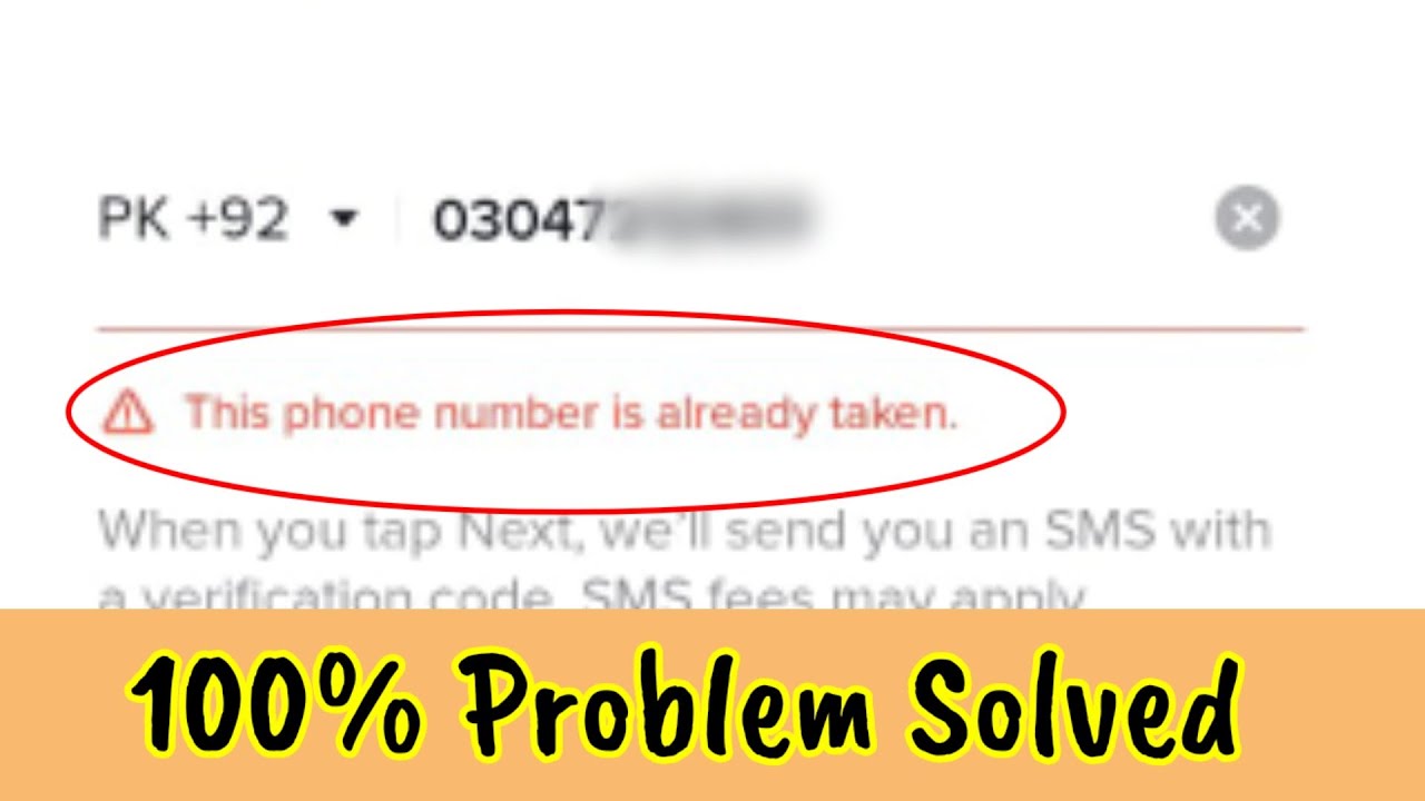 This Phone Number Is Already Taken Tik Tok www.youtube.com
