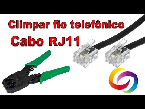 Trocar plug do cabo telefônico RJ11, Climpar fio de telefone