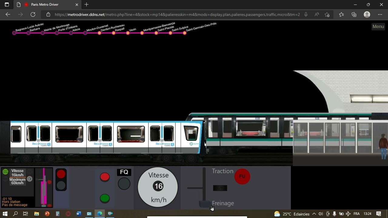 un mp14 en teste sur la ligne 4