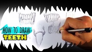 How To Draw A Monster - Teeth - Easy Things To Draw