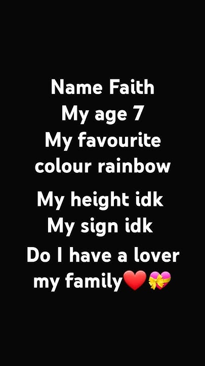 My Name My Age My Favorite Color Lyrics My stuff that I do and my name my age my favourite colour my height my
