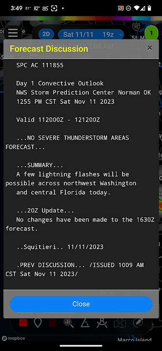first glance weather update radar provided by Omega radar