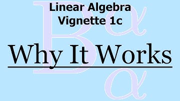 Linear Algebra Vignette 1c: Why It Works