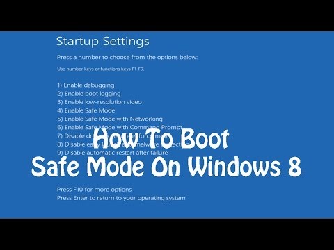 Video: How To Enable Windows 8 Safe Mode