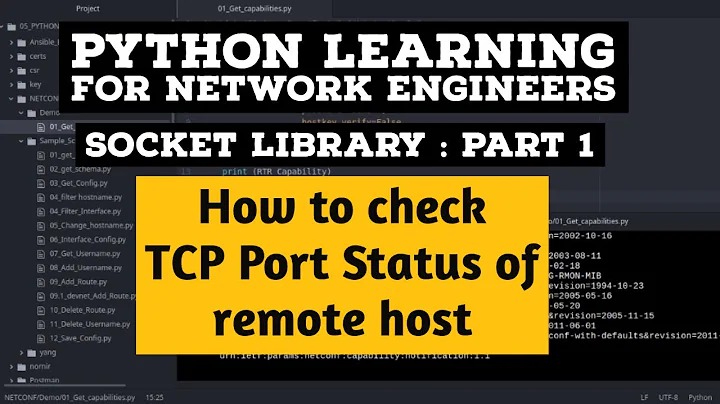 Python Tutorial on Socket :How to Check TCP Port Status of remote Machine | Library Tutorial