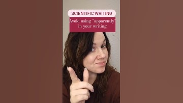 Ambiguity of "Apparently" | Scientific Writing Tip #1 #scicomm #writing #science
