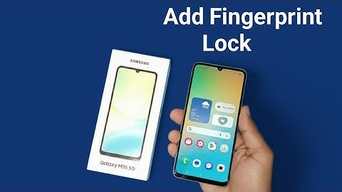 Samsung Galaxy M06 5G - How to add fingerprint lock?