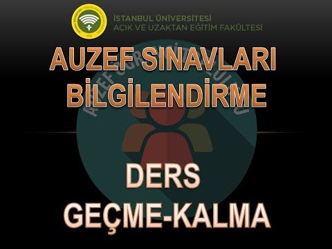 AUZEF Sınavları (DERS geçme-kalma)