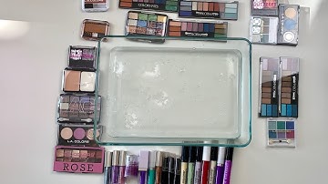 ADDING TOO MUCH INGREDIENTS INTO SLIME! Adding Too Much Of Everything MAKEUP Into SLIME!