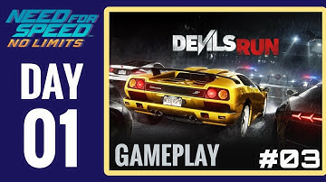 NFS No Limits | Devils Run - Lamborghini Diablo SV | Day 01 - Race 03 | Gameplay + Tips & Tricks