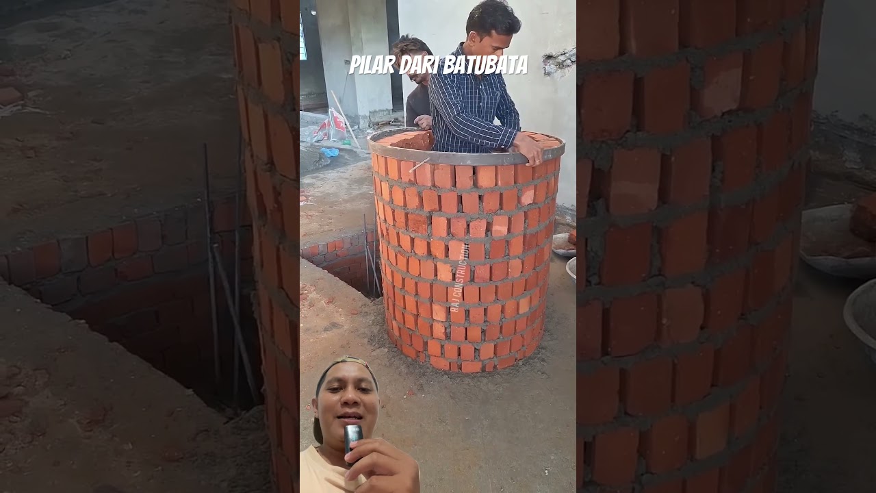 Cara buat pilar rumah dari batubata 
