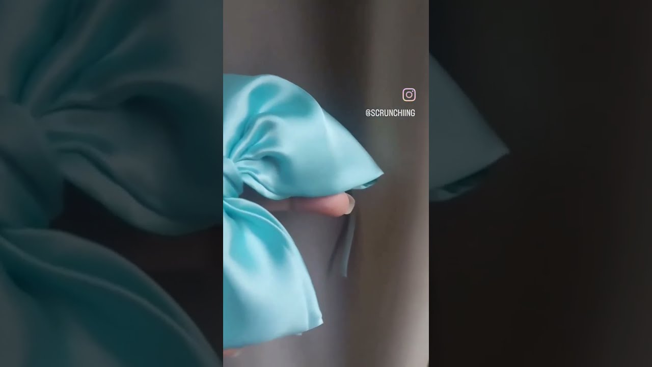  Scrunchiing Ice Blue Satin Bow Hairband Scrunchies Viral Bows Iceblue Yt Shorts