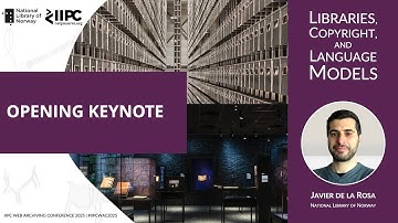 IIPC WAC 2025 Opening Keynote: Libraries, Copyright, and Language Models