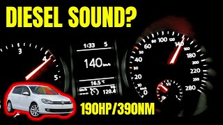 VW Golf 6 2.0 TDI Stage 2 Acceleration | 190HP / 390Nm (Exhaust Sound)