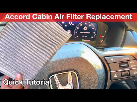 2023 – 2024 Honda Accord How to replace the cabin air filter / change pollen filter
