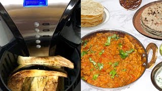 Air Fryer Baingan Bharta Video Recipe - Roasted Eggplant Curry | Bhavnas Kitchen Air Fryer Baingan Bharta Video Recipe - Roasted Eggplant Curry | Bhavnas Kitchen
